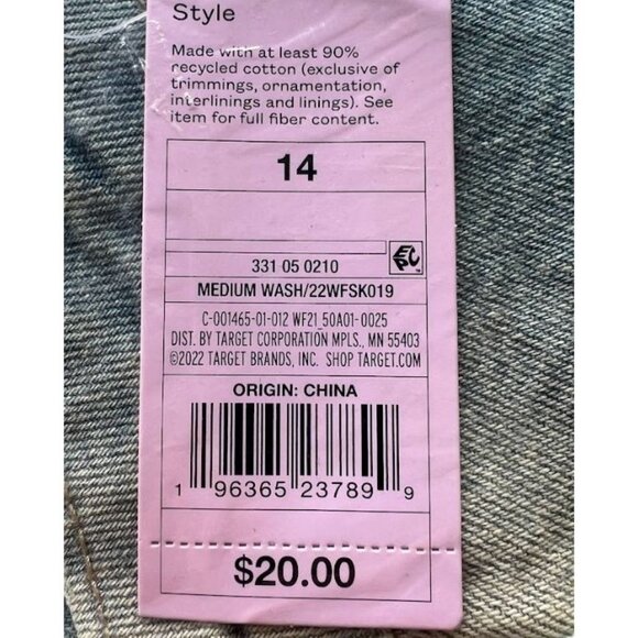 Wild Fable Women's Low-Rise Denim Mini Skirt Size Blue 14 - Picture 4 of 4